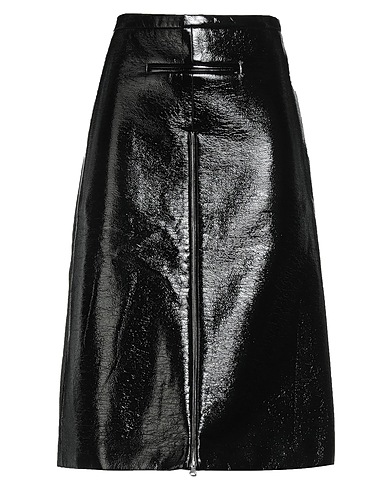 COURRÈGES Midi-Rock Schwarz 88% Baumwolle, 10% Polyurethan, 2% Elastan
