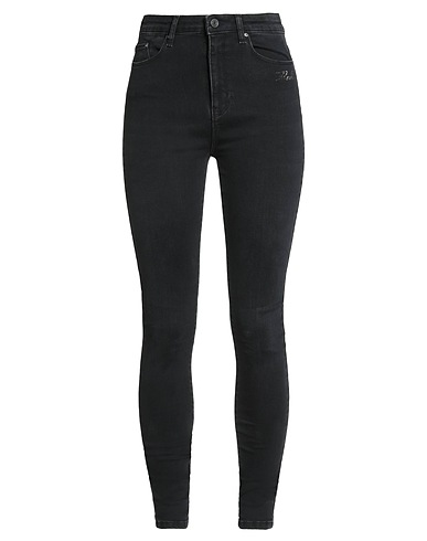 KARL LAGERFELD Denim trousers Black 82% Cotton, 16% Polyester, 2% Elastane