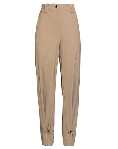 GANNI Hosen Kamel 48% Viskose EcoVero™, 44% Recyceltes Polyester, 5% Elastan, 3% Polyester