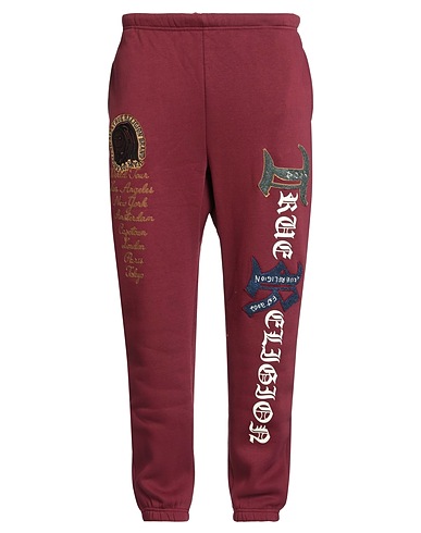 TRUE RELIGION Sports trouser BORDEAUX 80% Cotton, 20% Polyester
