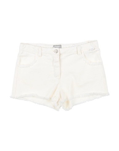 IL GUFO Denim shorts White 100% Cotton