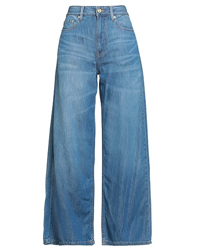 GANNI Denim pants Blue 64% Organic cotton, 36% Tencel™ Lyocell