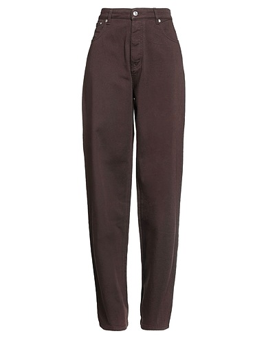 ICEBERG Denim trousers Chocolate brown 100% Cotton