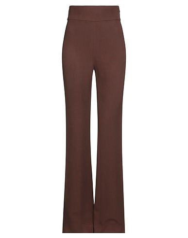 FEDERICA TOSI Casual trouser Brown 50% Acetate, 50% Viscose