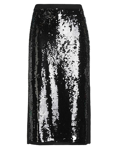 TWINSET Midi skirt Black 45% Acrylic, 30% Wool, 25% Polyamide