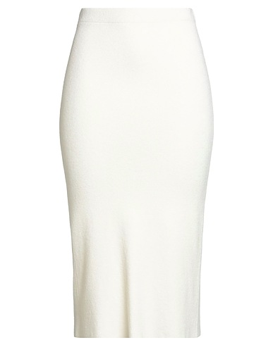 ANGELA DAVIS Midi skirt Ivory 50% Viscose, 27% Polyester, 23% Polyamide