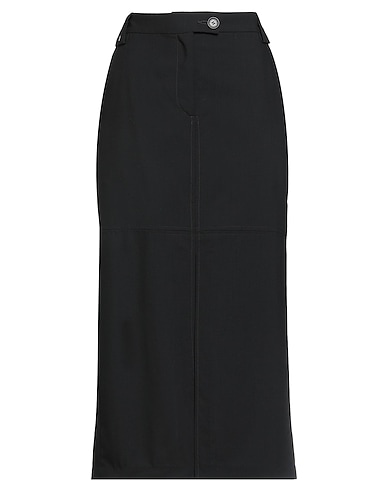 NOYOCO Midi skirt Black 100% Recycled wool