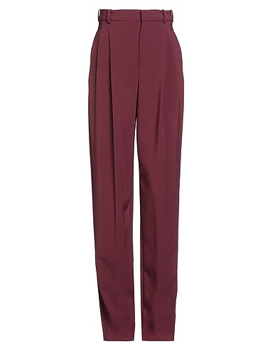 ELISABETTA FRANCHI 캐주얼 바지 버건디 95% 폴리에스테르, 5% 엘라스테인