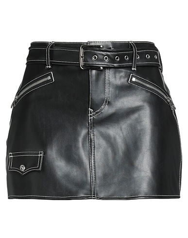 TRUE RELIGION Mini skirt Black 100% Polyurethane, Polyester, Elastane