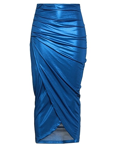 HAVEONE Midi skirt Bright blue 96% Polyester, 4% Elastane