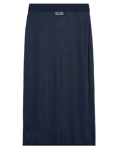 SAINT LAURENT Midi skirt Navy blue 100% Viscose