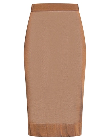 SAINT LAURENT Midi skirt Camel 100% Viscose