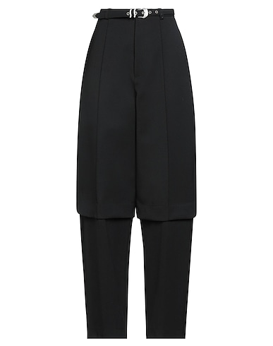 SSHEENA Casual trouser Black 53% Polyester, 43% Virgin Wool, 4% Elastane