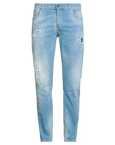 DONDUP Denim pants Blue 97% Organic cotton, 3% Recycled elastane