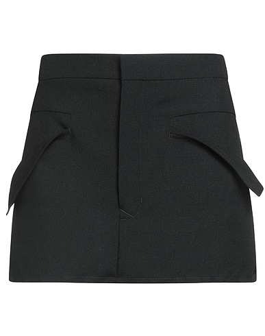 RICK OWENS ミニスカート ブラック バージンウール 100%