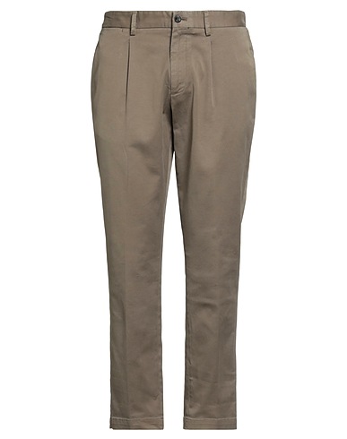 DEVORE INCIPIT Casual trouser Khaki 97% Cotton, 3% Elastane