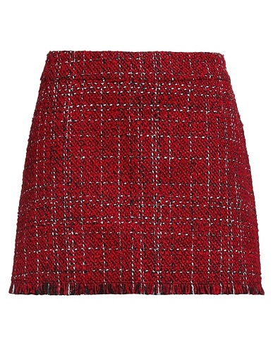 LIU •JO Mini skirt Red 84% Synthetic fibers, 15% Wool, 1% Metallic Polyester