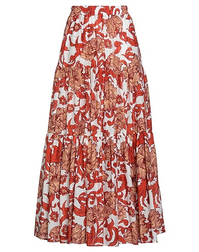 LA DOUBLE J Maxi Skirts White 80% Cotton, 20% Silk