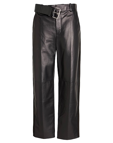 LOEWE Casual pants Black Lambskin, Calfskin
