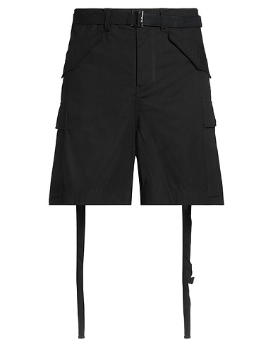 SACAI Shorts & Bermuda Nero 53% Cotone, 47% Nylon