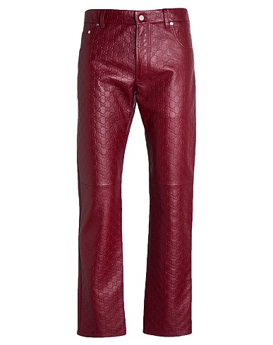 GUCCI Casual trouser Burgundy Lambskin