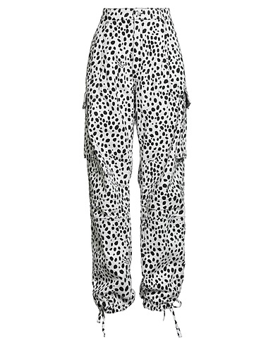 MOSCHINO JEANS Denim pants White 97% Cotton, 3% Elastane