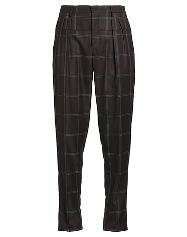 GABRIELE PASINI Casual trouser Dark brown 55% Polyester, 45% Wool