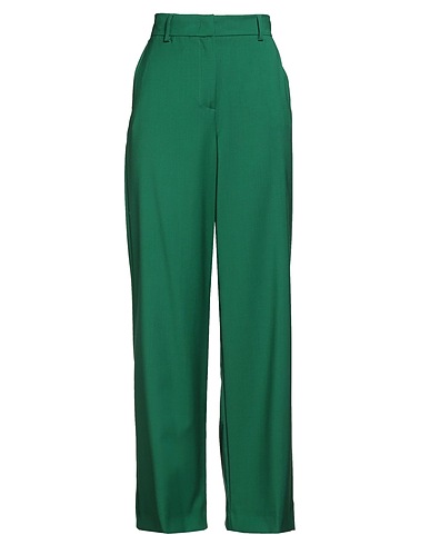 WEEKEND MAX MARA Casual pants Emerald green 100% Virgin Wool