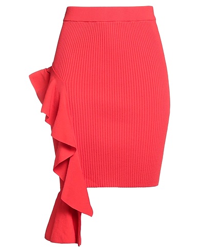 MOSCHINO JEANS Mini skirt Tomato red 65% Viscose, 35% Polyamide