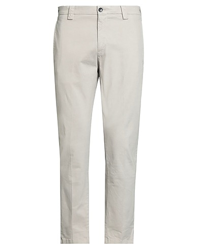 YAN SIMMON Casual trouser Light grey 97% Cotton, 3% Elastane