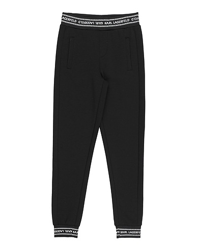 KARL LAGERFELD Casual pants KIDS Black 50% Polyester, 45% Cotton, 5% Elastane