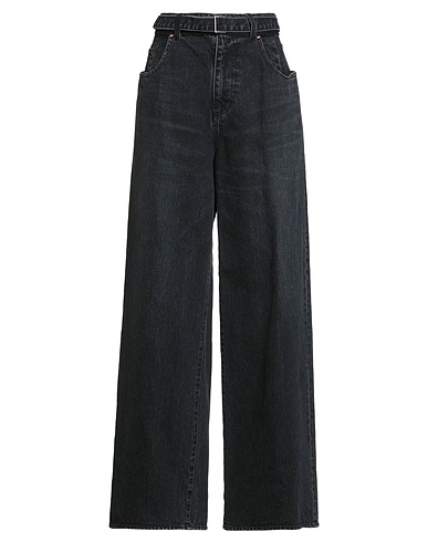 SACAI Denim trousers Black 100% Cotton