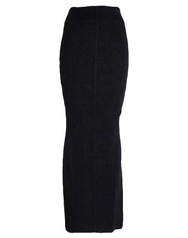 RICK OWENS Long skirt Black 48% Alpaca wool, 30% Polyamide, 20% Wool, 2% Elastane