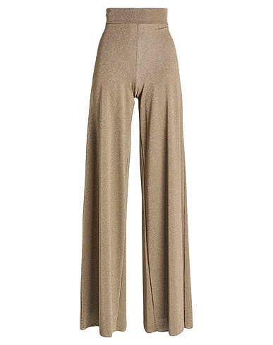 CHIARA BONI LA PETITE ROBE Casual trouser Gold 42% Polyamide, 40% Viscose, 10% Elastane, 8% Polyester