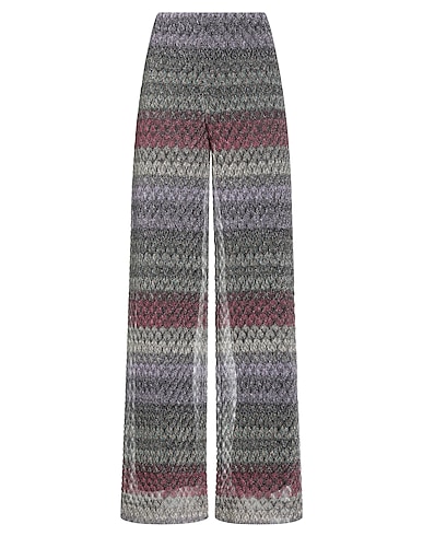 MISSONI Casual pants Purple 52% Metallic fiber, 48% Polyamide