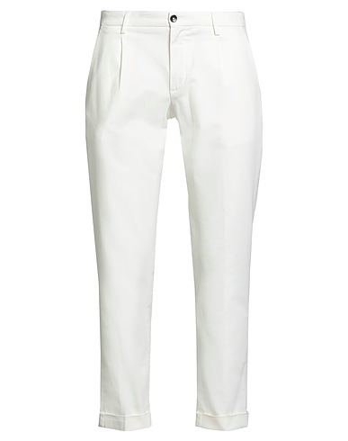 BRIGLIA 1949 Casual trouser White 97% Cotton, 3% Elastane