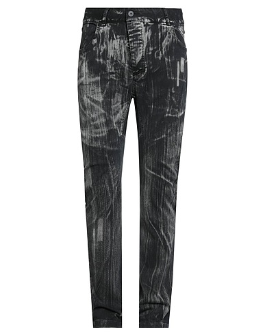 11 by BORIS BIDJAN SABERI Denim pants Black 98% Cotton, 2% Elastane