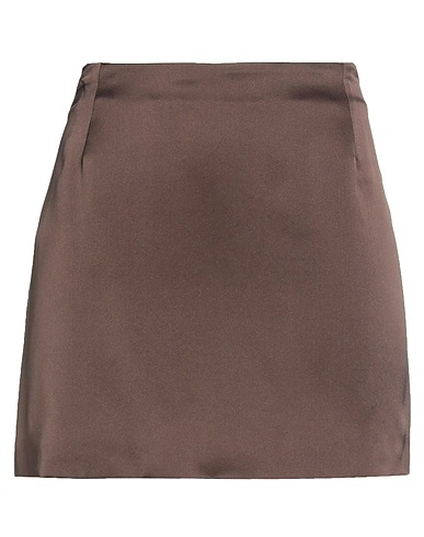 PETER DO Mini skirt Chocolate brown 100% Silk