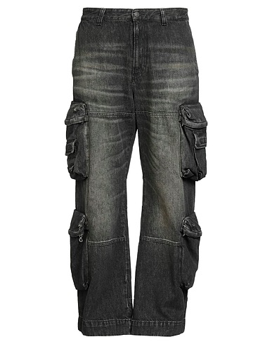 DIESEL Denim trousers Black 80% Cotton, 20% Hemp