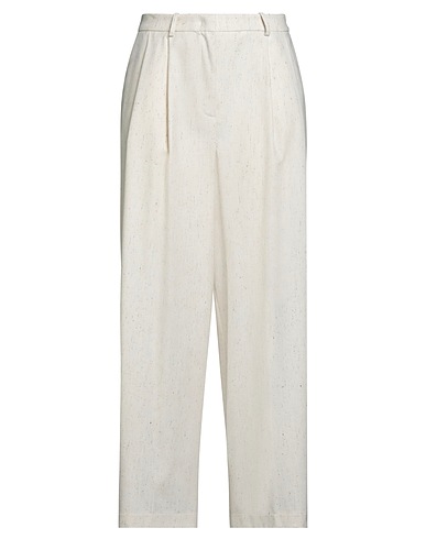 KAOS Casual trouser Off white 43% Wool, 24% Viscose, 17% Polyamide, 11% Polyester, 5% Other Fibres