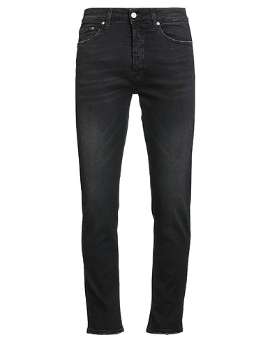 LIU •JO MAN Denim trousers Black 99% Cotton, 1% Elastane