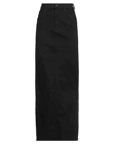 MOTHER Denim skirt Black 68% Cotton, 19% Recycled polyester, 12% Re-Used Cotton, 1% Elastane