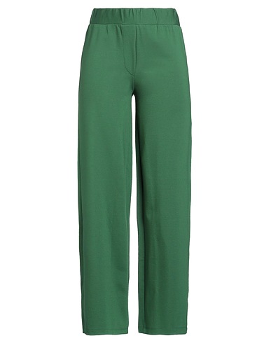 MARIUCCIA Casual trouser Green 70% Viscose, 25% Polyamide, 5% Elastane