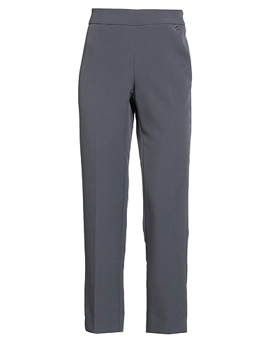 SOUVENIR Casual trouser Grey 90% Polyester, 10% Elastane