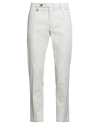 PAOLO PECORA Casual pants Light grey 56% Lyocell, 42% Cotton, 2% Elastane