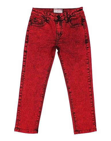 PACIOTTI Denim trousers Red 98% Cotton, 2% Elastane