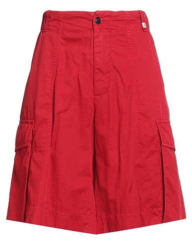 MYTHS Shorts & Bermuda Rosso 69% Cotone, 29% Lino, 2% Elastan