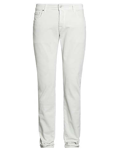 JACOB COHЁN Casual trouser Off white 98% Cotton, 2% Elastane