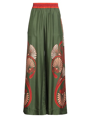 LA DOUBLE J Casual trouser Military green 100% Silk