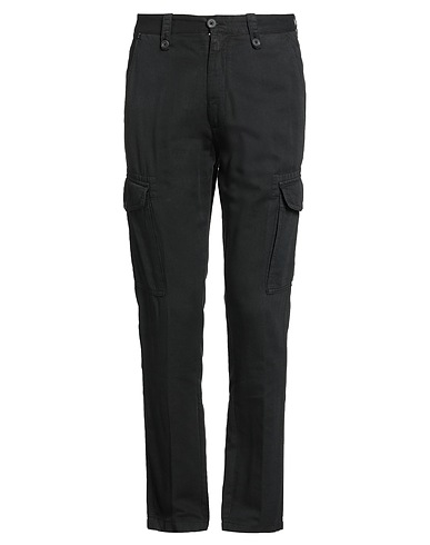MESSAGERIE Casual trouser PATRIZIO PISCAGLIA Black 52% Cotton, 24% Linen, 24% Lyocell